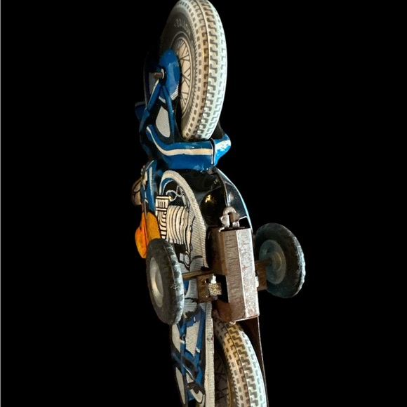 Vintage litho original motorcycle by Balloon- friction toy Works! See pics! - Picture 7 of 13